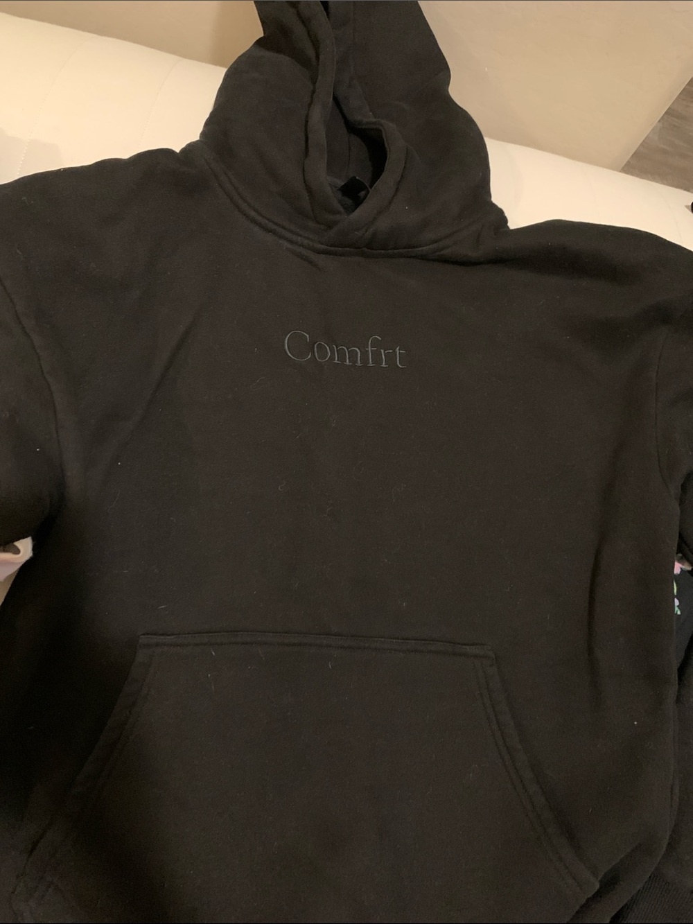 Comfrt Black Hooded Sweatshirt - women